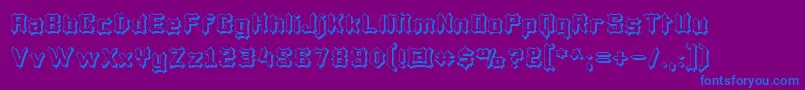 LuciferiusInfernitus Font – Blue Fonts on Purple Background