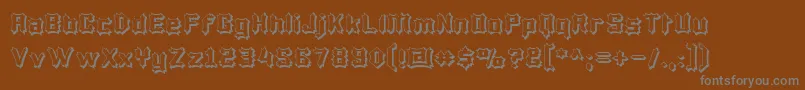 フォントLuciferiusInfernitus – 茶色の背景に灰色の文字