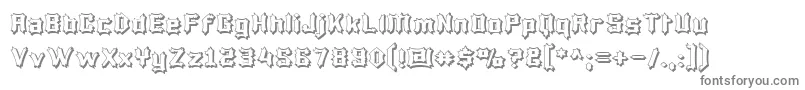 LuciferiusInfernitus-Schriftart – Graue Schriften auf weißem Hintergrund