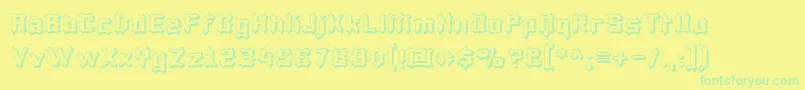 LuciferiusInfernitus Font – Green Fonts on Yellow Background