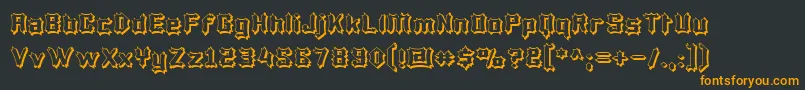 LuciferiusInfernitus Font – Orange Fonts on Black Background