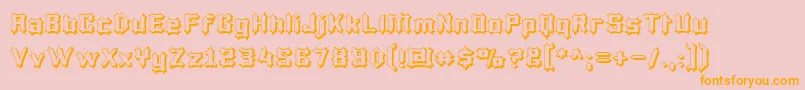 LuciferiusInfernitus Font – Orange Fonts on Pink Background