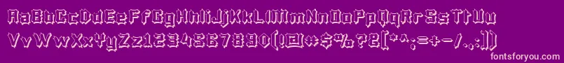 LuciferiusInfernitus Font – Pink Fonts on Purple Background