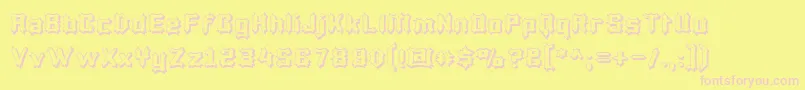 LuciferiusInfernitus Font – Pink Fonts on Yellow Background