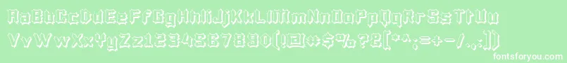 フォントLuciferiusInfernitus – 緑の背景に白い文字