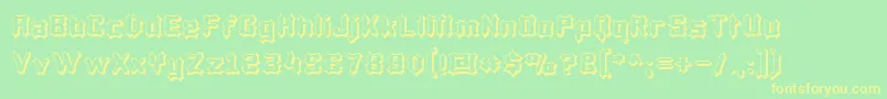 LuciferiusInfernitus Font – Yellow Fonts on Green Background