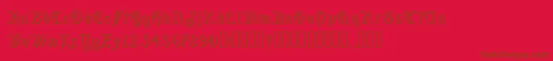 FairlandGroove Font – Brown Fonts on Red Background