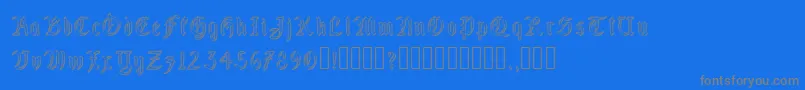 FairlandGroove-Schriftart – Graue Schriften auf blauem Hintergrund