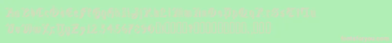 FairlandGroove-fontti – vaaleanpunaiset fontit vihreällä taustalla
