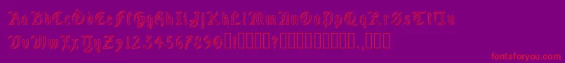 FairlandGroove Font – Red Fonts on Purple Background