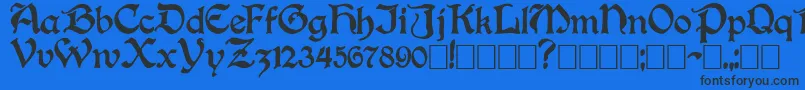 Boisterb Font – Black Fonts on Blue Background