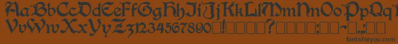 Boisterb Font – Black Fonts on Brown Background