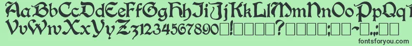 Boisterb Font – Black Fonts on Green Background