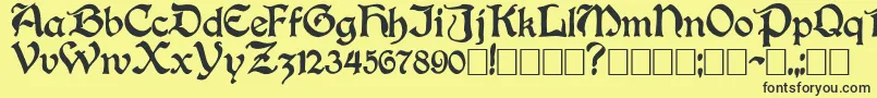 Boisterb Font – Black Fonts on Yellow Background