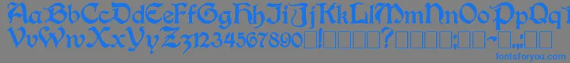 Boisterb Font – Blue Fonts on Gray Background