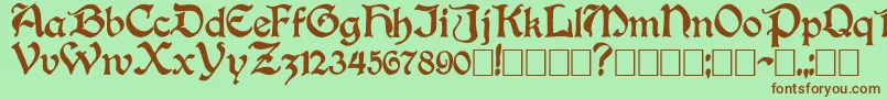 Boisterb Font – Brown Fonts on Green Background