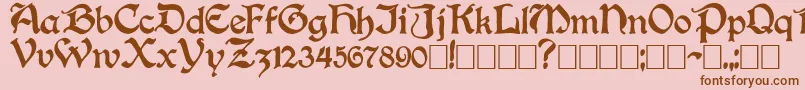 Boisterb Font – Brown Fonts on Pink Background