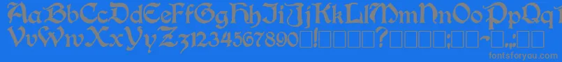 フォントBoisterb – 青い背景に灰色の文字