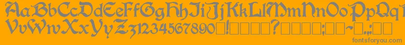 フォントBoisterb – オレンジの背景に灰色の文字