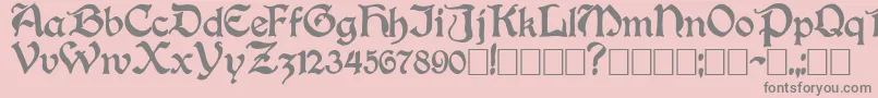 Boisterb Font – Gray Fonts on Pink Background