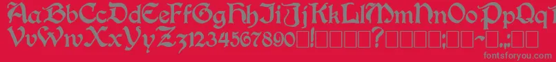 Boisterb Font – Gray Fonts on Red Background
