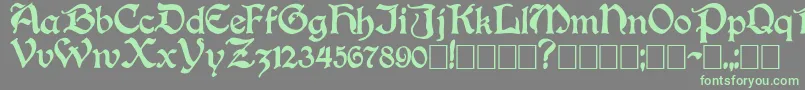 Boisterb Font – Green Fonts on Gray Background