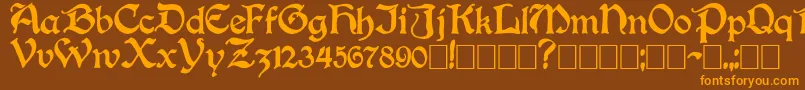 Boisterb Font – Orange Fonts on Brown Background