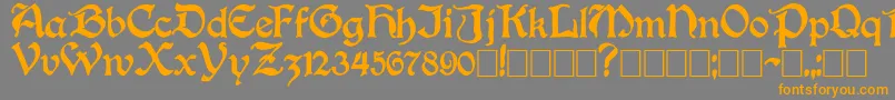 Boisterb Font – Orange Fonts on Gray Background