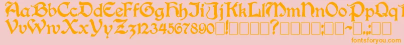 Boisterb Font – Orange Fonts on Pink Background