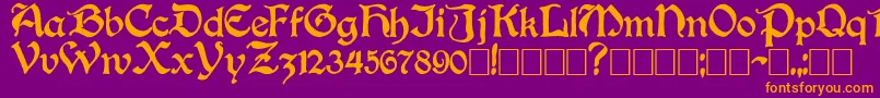 Boisterb Font – Orange Fonts on Purple Background