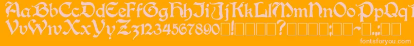 Boisterb Font – Pink Fonts on Orange Background