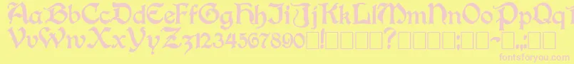 Boisterb Font – Pink Fonts on Yellow Background