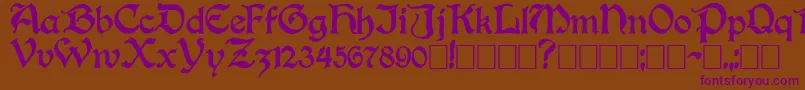 Boisterb Font – Purple Fonts on Brown Background