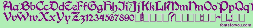 Boisterb Font – Purple Fonts on Green Background