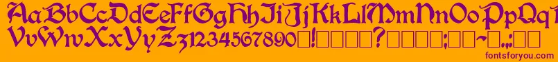 Boisterb Font – Purple Fonts on Orange Background