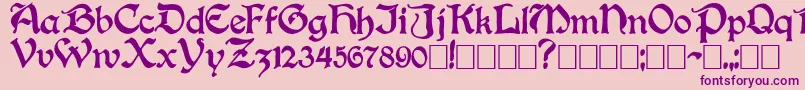 Boisterb Font – Purple Fonts on Pink Background