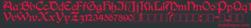 Boisterb Font – Red Fonts on Black Background