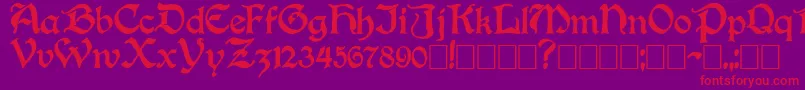 Boisterb Font – Red Fonts on Purple Background