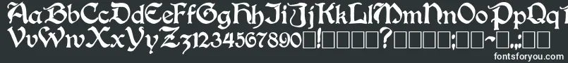 フォントBoisterb – 黒い背景に白い文字