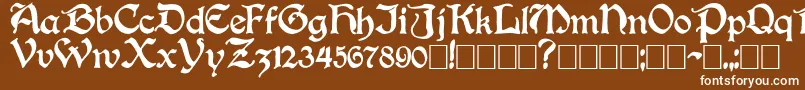 フォントBoisterb – 茶色の背景に白い文字