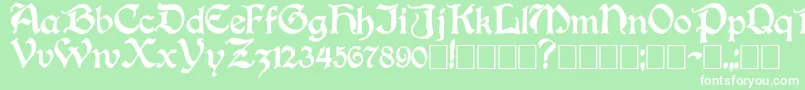 Boisterb Font – White Fonts on Green Background