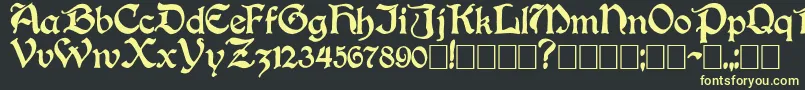 フォントBoisterb – 黒い背景に黄色の文字