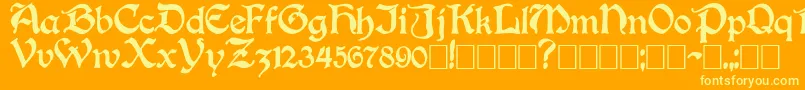 フォントBoisterb – オレンジの背景に黄色の文字