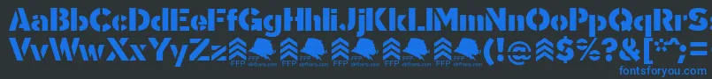 SgtGorilaDemoFfp Font – Blue Fonts on Black Background