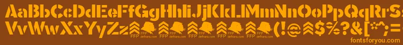 SgtGorilaDemoFfp Font – Orange Fonts on Brown Background