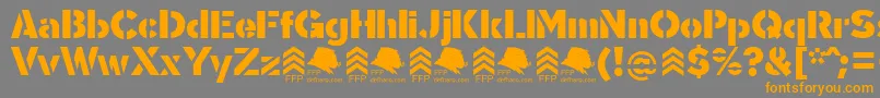 SgtGorilaDemoFfp-Schriftart – Orangefarbene Schriften auf grauem Hintergrund