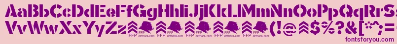 SgtGorilaDemoFfp-fontti – violetit fontit vaaleanpunaisella taustalla
