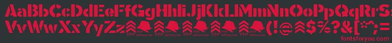 SgtGorilaDemoFfp Font – Red Fonts on Black Background