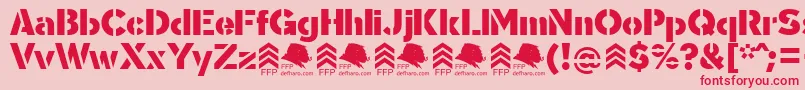 フォントSgtGorilaDemoFfp – ピンクの背景に赤い文字
