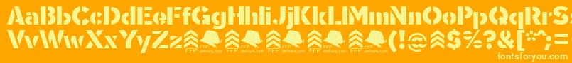 Police SgtGorilaDemoFfp – polices jaunes sur fond orange